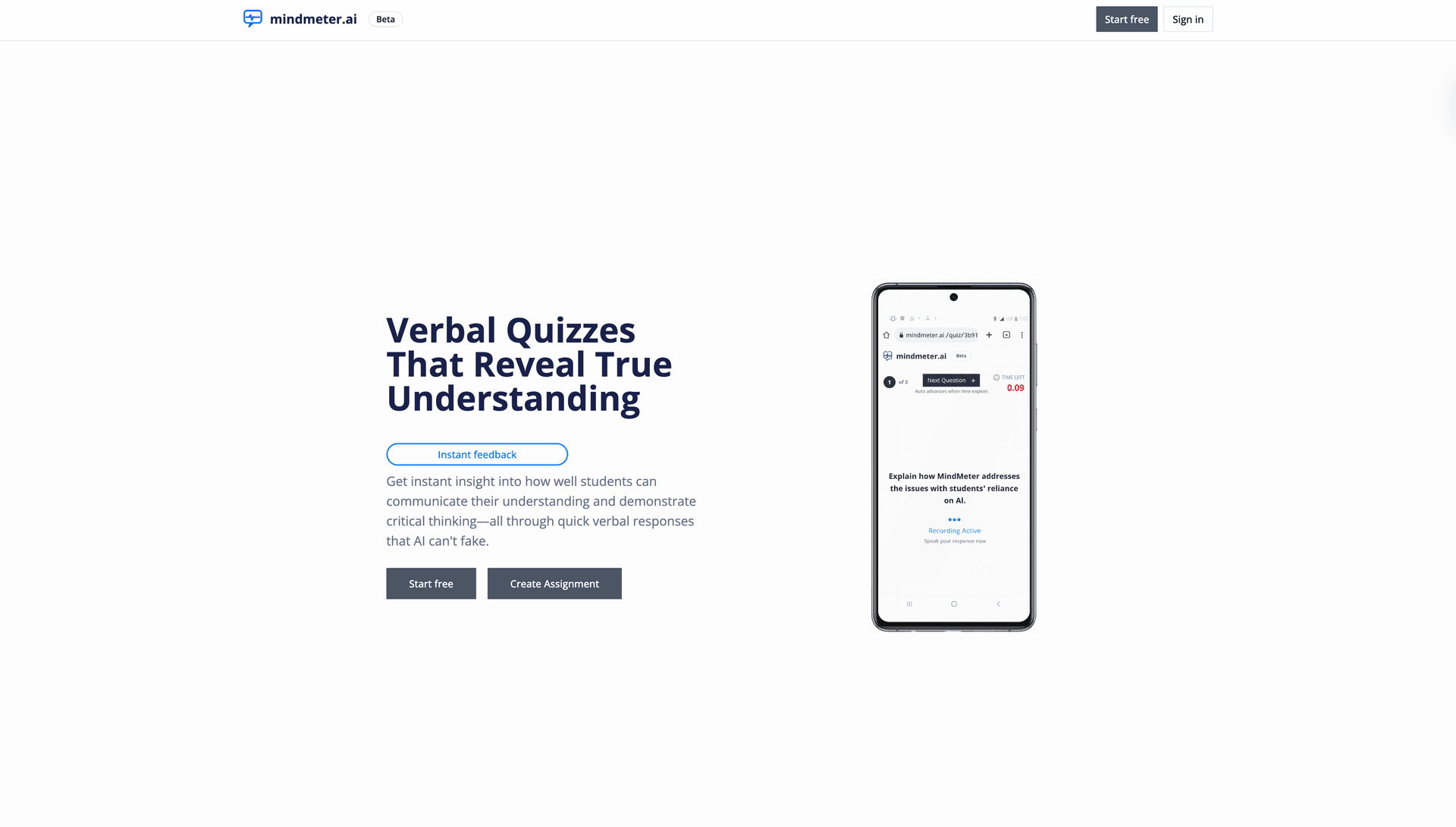 MindMeter AI: Verbal Assessment Platform